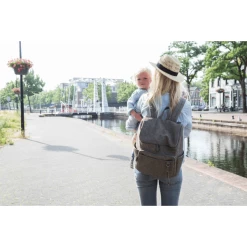 Little Company Luiertas Rugzak Lisbon Braided Taupe -Kinderwagen Korting little company luiertas rugzak lisbon braided taupe a274060 4