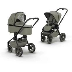 MOON Kinderwagen Resea Edition+ Mos Green / Black Chroom