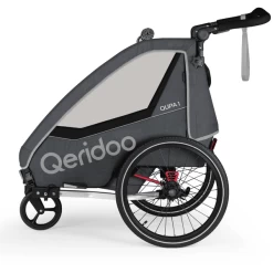 Qeridoo ® QUPA 1 Grijs Kinderfietskar -Kinderwagen Korting qeridoo qupa 1 grijs kinderfietskar a337816 4