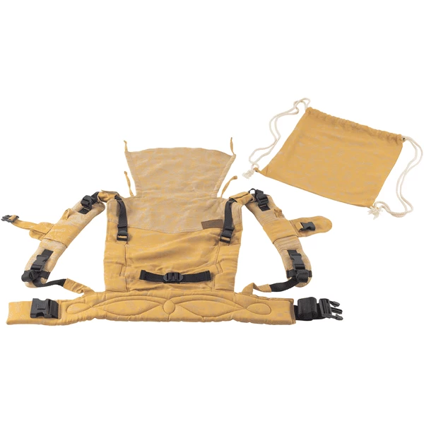 SCHMUSEWOLKE Draagzak Comfort Maxi Botanical Golden Linnen 5 SCHMUSEWOLKE Draagzak Comfort Maxi Botanical Golden Linnen - Afbeelding 5