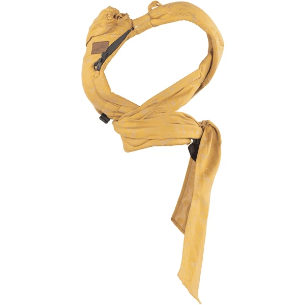 SCHMUSEWOLKE Draagzak Half Buckle Botanisch Golden Linnen 3 SCHMUSEWOLKE Draagzak Half Buckle Botanisch Golden Linnen - Afbeelding 3