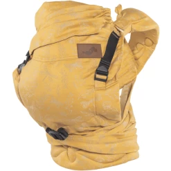 SCHMUSEWOLKE Draagzak Half Buckle Botanisch Golden Linnen